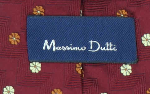 Massimo Dutti Men’s Red Silk Polka Dot Tie