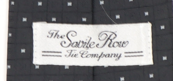 Savile Row Men's Black Silk Polka Dot Tie