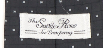 Savile Row Men's Black Silk Polka Dot Tie