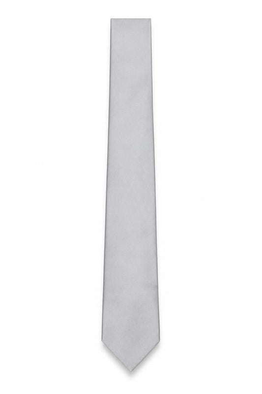 Mens Pierre Cardin Silver  100% Silk  Tie