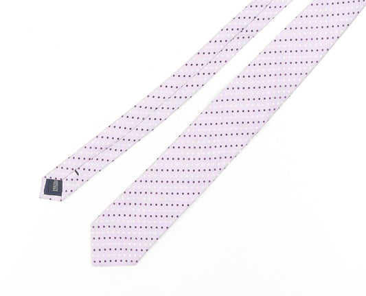 Mens Daniel Hechter Purple Polka Dot 100% Silk  Tie