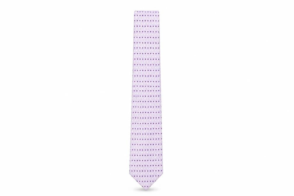 Mens Daniel Hechter Purple Polka Dot 100% Silk  Tie