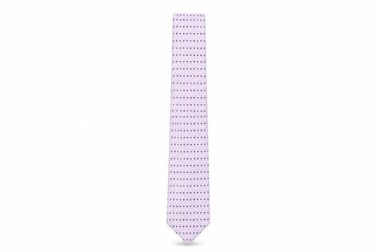 Mens Daniel Hechter Purple Polka Dot 100% Silk  Tie