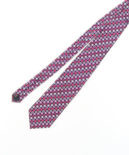 Hawes & Curtis Men's Multicoloured Silk Geometric Tie