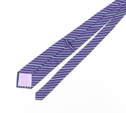 T.M.Lewin Purple Silk Striped Men's Tie