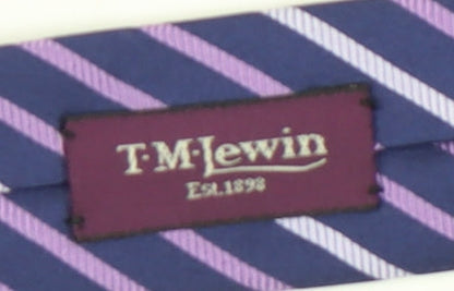 T.M.Lewin Purple Silk Striped Men's Tie