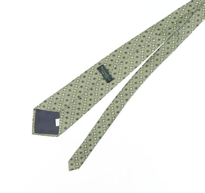 Sette & Bello Men’s Green Silk Geometric Tie