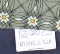 Sette & Bello Men’s Green Silk Geometric Tie