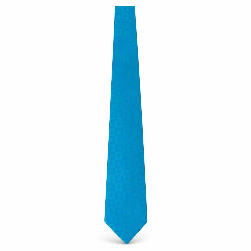 Mens Marks and Spencer Aqua Plaids & Checks 100% Slim Tie