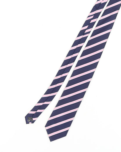 Osborne Men's Blue Pink Striped Silk Tie