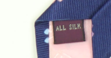 T.M. Lewin Men's Blue Silk Geometric Pattern Tie, One Size