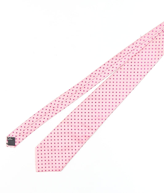 Jeff Banks Pink Silk Geometric Men's Tie