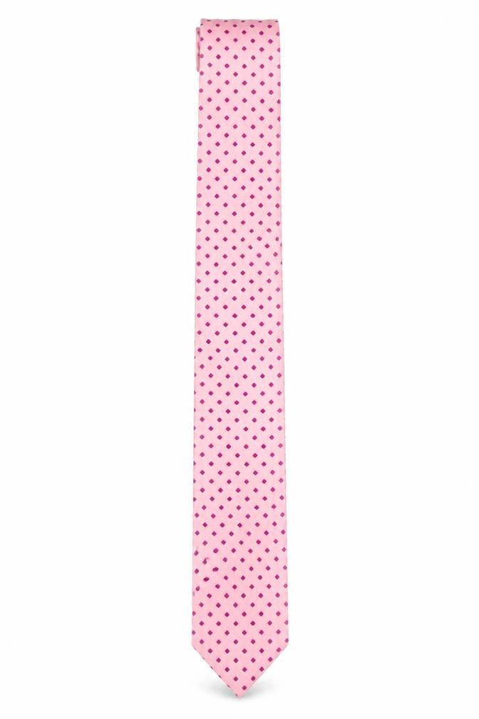 Jeff Banks Pink Silk Geometric Men's Tie