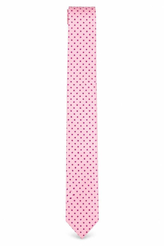 Jeff Banks Pink Silk Geometric Men's Tie