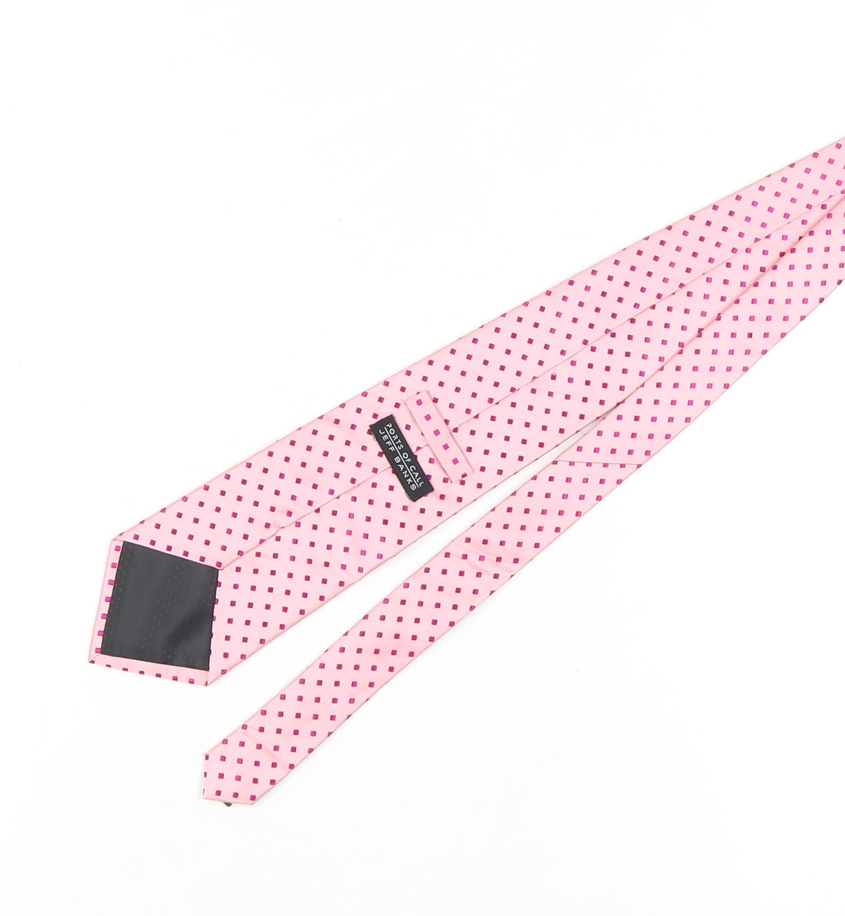 Jeff Banks Pink Silk Geometric Men's Tie