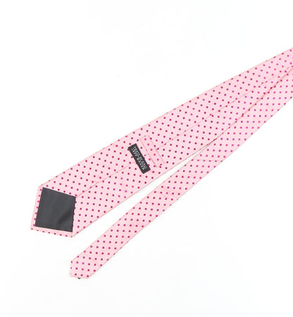 Jeff Banks Pink Silk Geometric Men's Tie