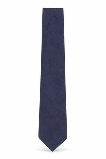 Frank Rostron Men's Blue Paisley Silk Slim Tie