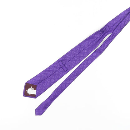 Marks and Spencer Men's Purple Silk Geometric Tie