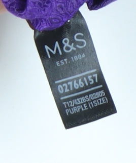 Marks and Spencer Men's Purple Silk Geometric Tie