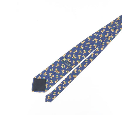 IL David Silk Blue Teddy Bear Men's Tie