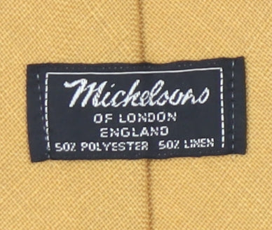 Michelsons of London Men's Yellow Slim Tie