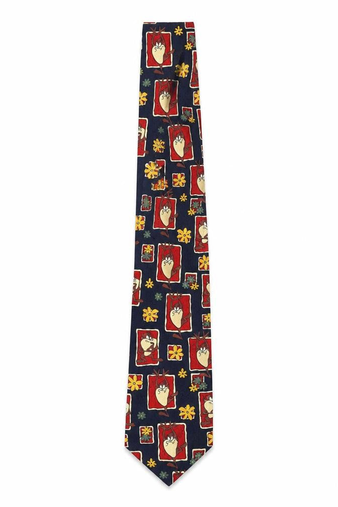 Mens Looney Tunes Multicoloured Cartoons & Characters 100% Silk Designer Tie