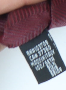 Giorgio Armani Men's Red Silk Herringbone Tie