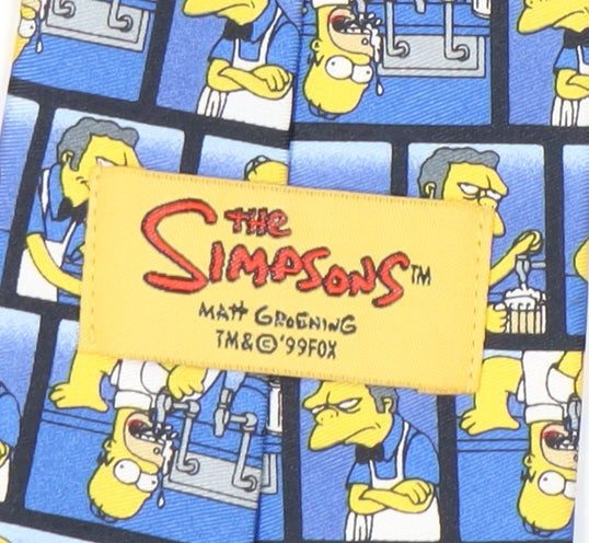 The Simpsons Men's Blue Cartoon Character Tie