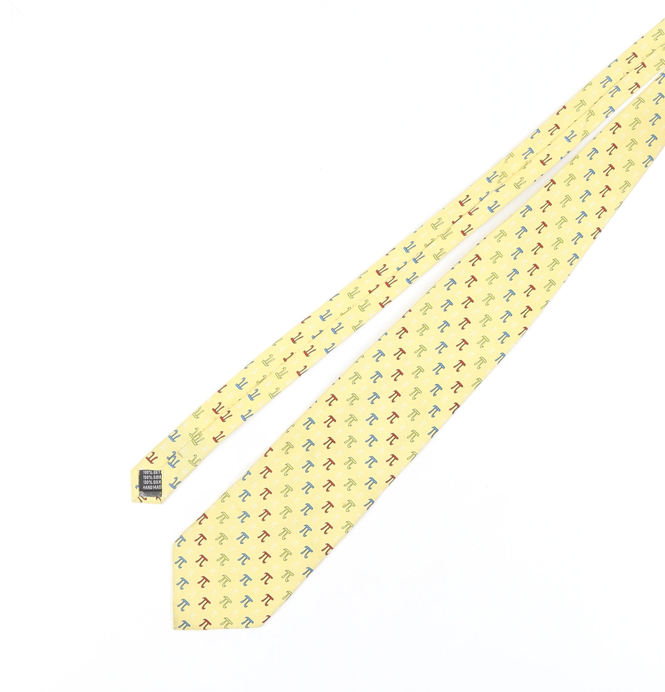 The Tie Studio Men's Yellow Geometric Silk Tie