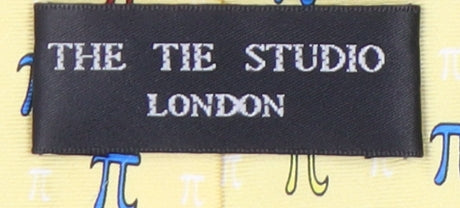 The Tie Studio Men's Yellow Geometric Silk Tie