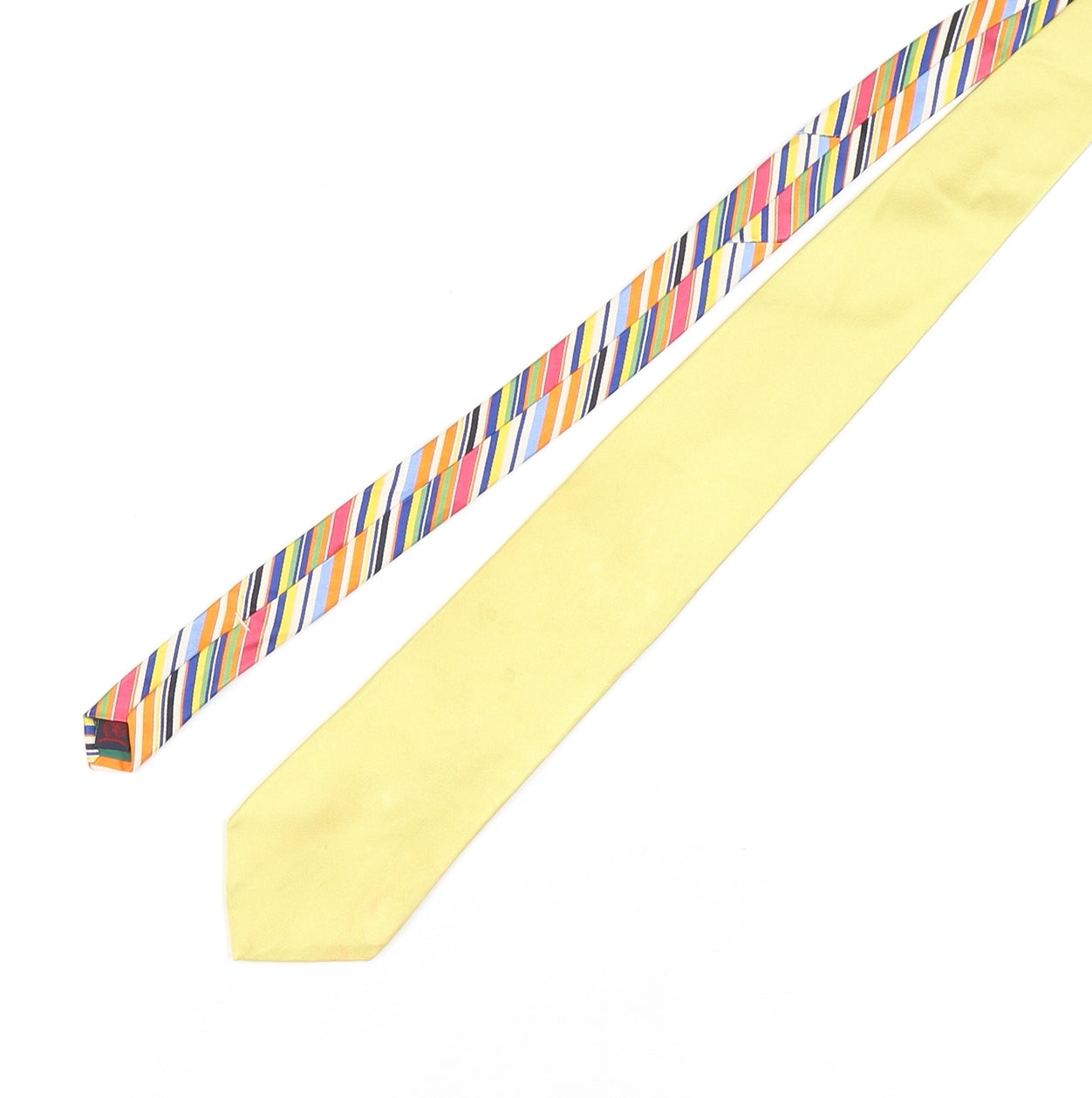 Tommy Hilfiger Men's Yellow Striped Silk Tie