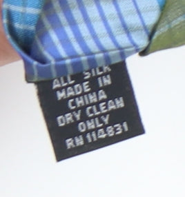 Nicole Miller Men's Blue Silk Plaid Tie