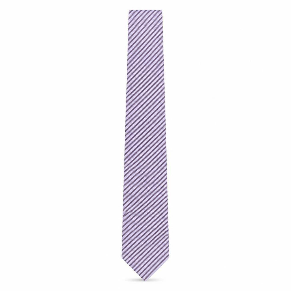 Mens Giorgio Armani Purple Striped 100% Silk  Tie