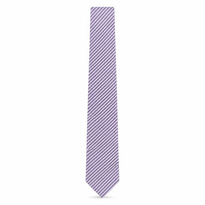 Mens Giorgio Armani Purple Striped 100% Silk  Tie