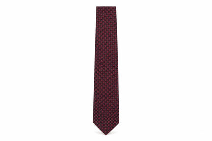 Mens Austin Reed Red Geometric 100% Silk  Tie