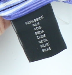 Mens Frank Rostron Purple Striped 100 Designer Tie