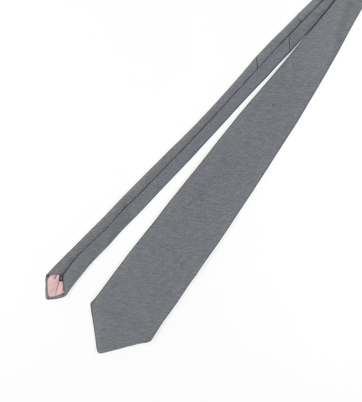 River Island Men's Grey Silk Slim Tie One Size