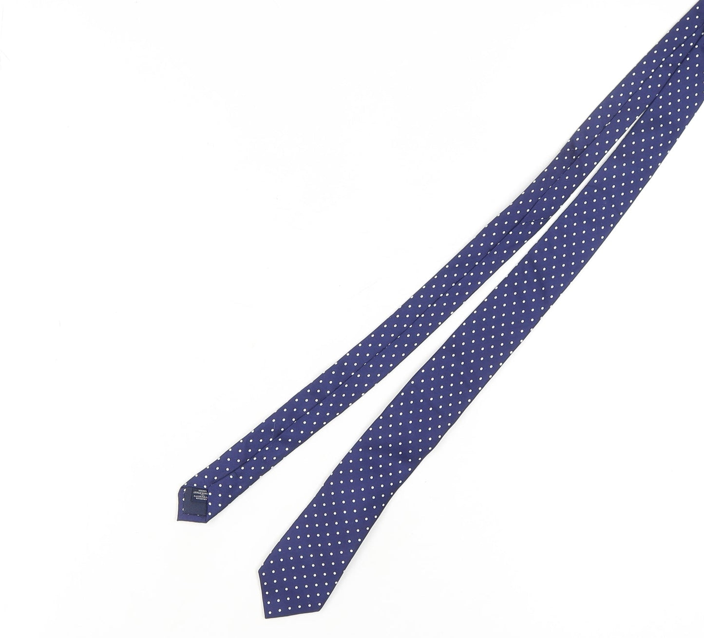 Mens Charles Tyrwhitt Blue Polka Dot 100% Silk  Tie