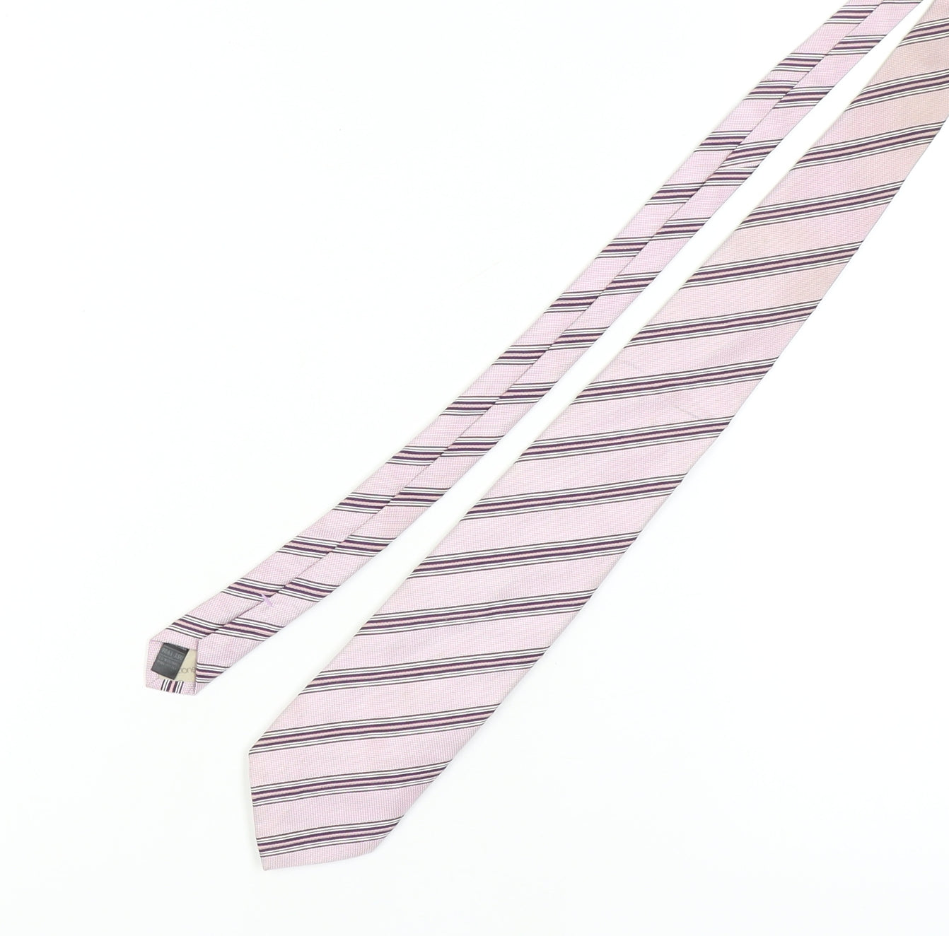 Marks and Spencer Pink Striped Silk Men's Tie
