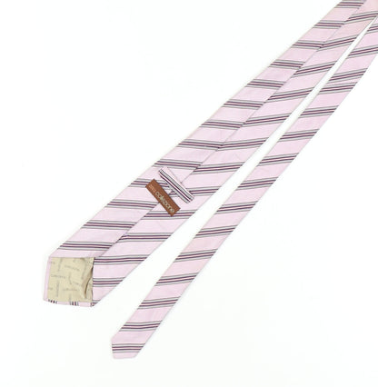 Marks and Spencer Pink Striped Silk Men's Tie