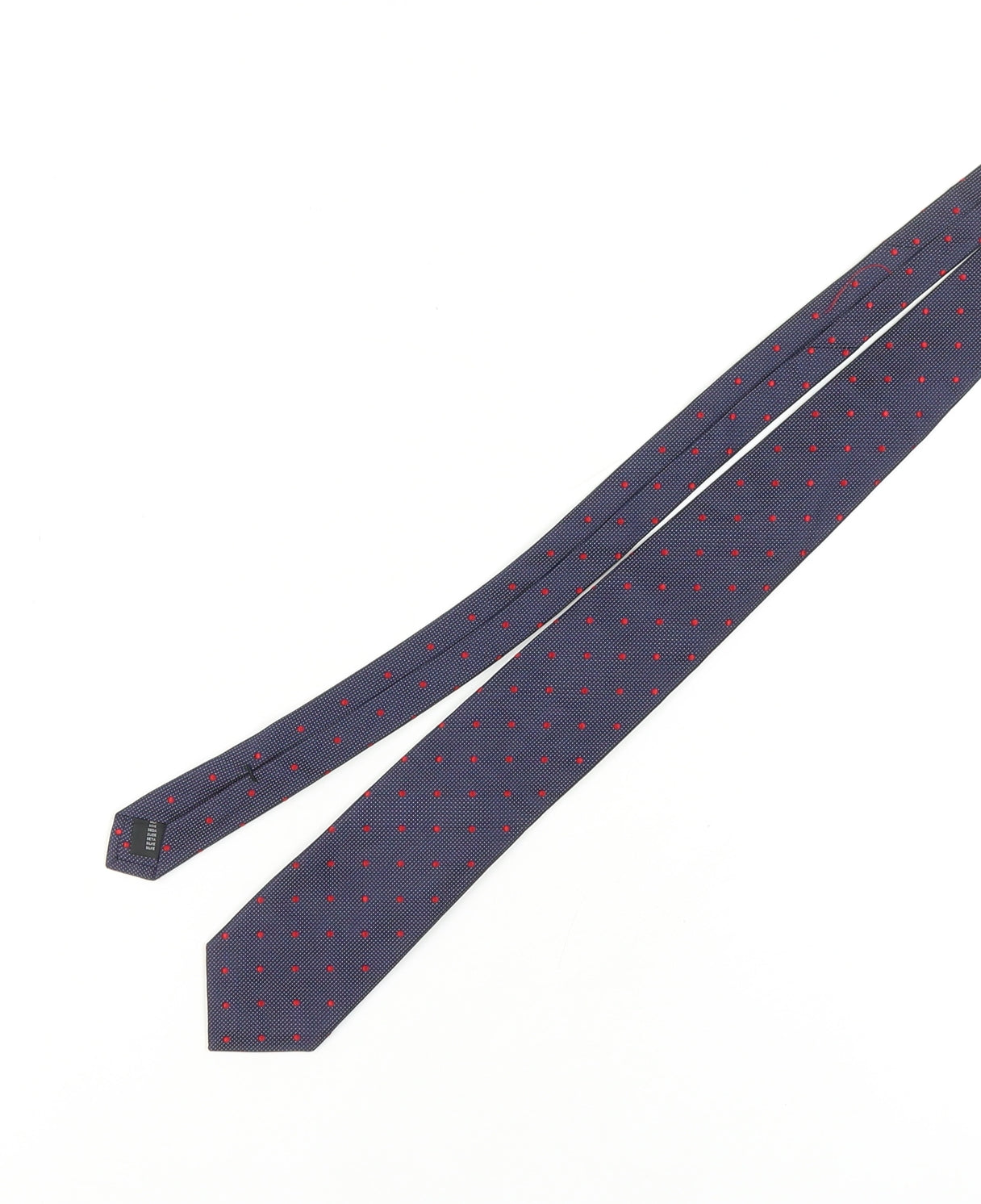 Mens Frank Rostron Blue Polka Dot 100% Silk  Tie