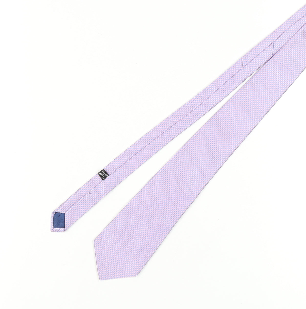 PINK Men's Purple Silk Houndstooth Tie - One Size