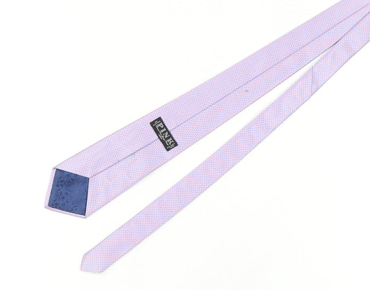 PINK Men's Purple Silk Houndstooth Tie - One Size