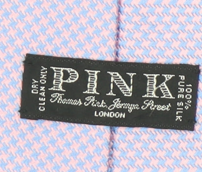 PINK Men's Purple Silk Houndstooth Tie - One Size