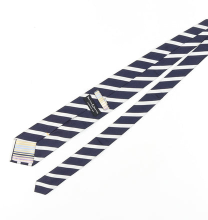 Mens Berwin & Berwin Blue Striped 100% Silk  Tie
