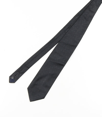 Van Gils Men's Black Silk Polka Dot Tie