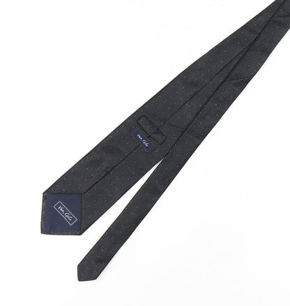 Van Gils Men's Black Silk Polka Dot Tie