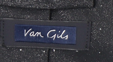 Van Gils Men's Black Silk Polka Dot Tie