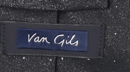 Van Gils Men's Black Silk Polka Dot Tie