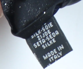 Van Gils Men's Black Silk Polka Dot Tie